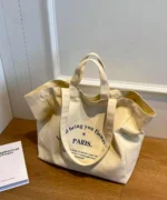 Beige Canvas Tote Bag - Image 5