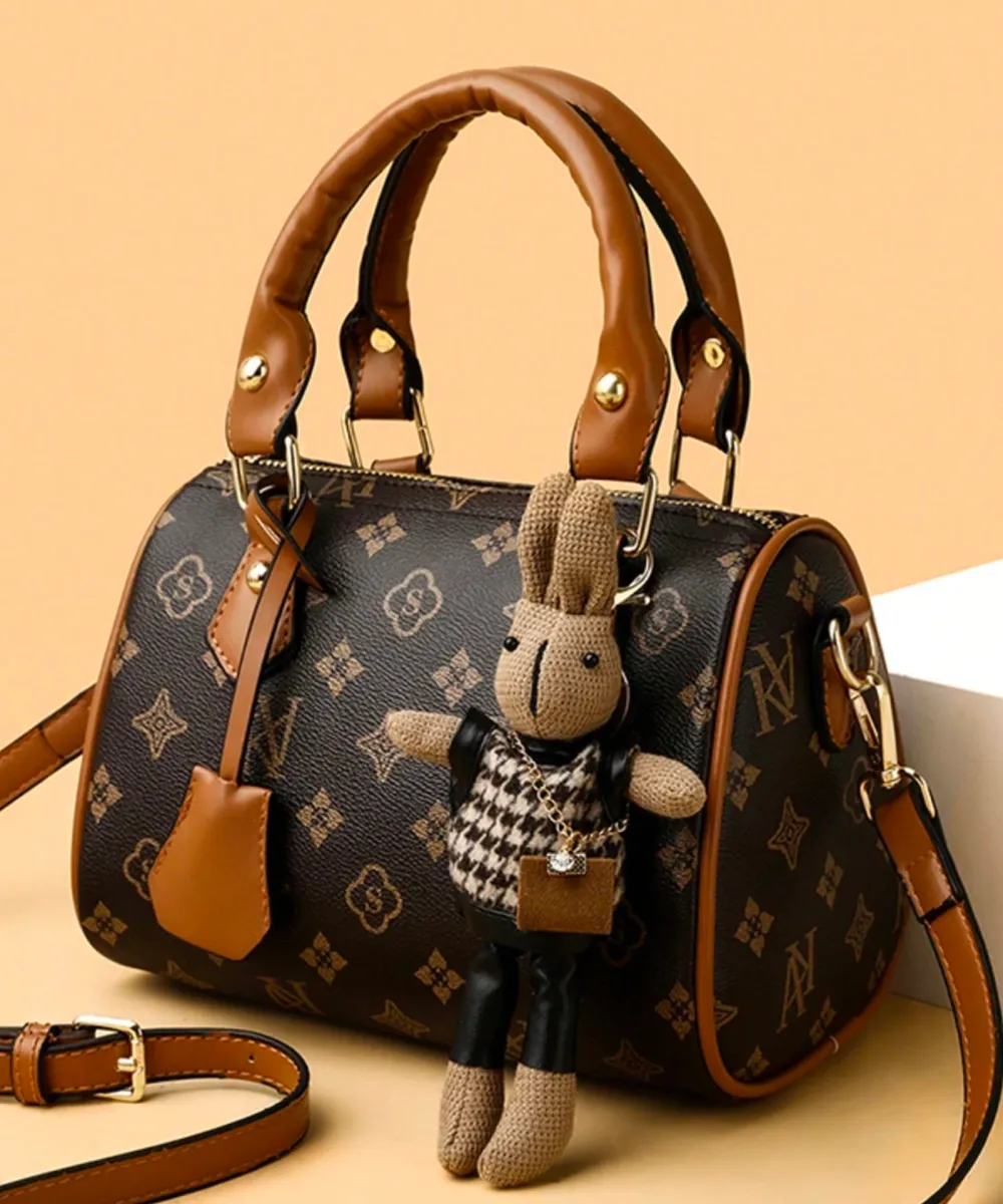 Monogram Boston Bag with Rabbit Charm 2 Monogram Boston Bag with Rabbit Charm - Image 1