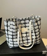Plaid Chain Strap Handbag & Shoulder Bag - Image 4