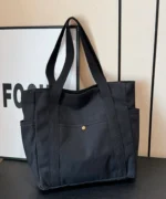 Canvas Tote Bag with Side Pockets - Image 8