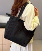 Canvas Tote Bag with Side Pockets - Image 7