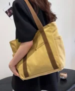 Canvas Tote Bag with Side Pockets - Image 5