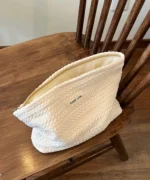 Premium Woven Makeup Bag – Minimalist Zipper Cosmetic Pouch - Image 5