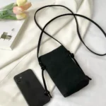 Minimalist Crossbody Phone Bag – Canvas Compact Shoulder Pouch