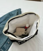 Large Canvas Tote Bag with Letter Strap – Casual Shoulder Bag - Image 7