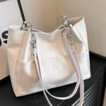 Minimalist Shoulder Tote Bag with Chain Strap – Large Capacity