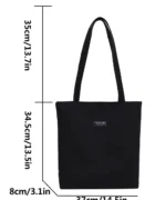 Minimalist Black Tote Bag – Lightweight Casual Shopper - Image 3