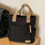 Multi-Pocket Canvas Tote Bag – Everyday Organizer Shoulder Bag
