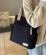 Multi-Pocket Canvas Tote Bag – Everyday Organizer Shoulder Bag - Image 4