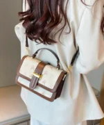 Vintage Monogram Crossbody Bag – Elegant Square Shoulder Handbag - Image 6