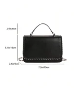 Mini Studded Top Handle Bag with Rhinestones – Women’s Elegant Crossbody Bag - Image 5
