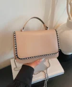 Mini Studded Top Handle Bag with Rhinestones – Women’s Elegant Crossbody Bag - Image 7