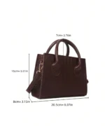 Mini Crocodile Texture Structured Top Handle Bag - Image 3
