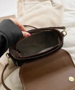Corduroy Flap Structured Crossbody Bag - Image 7