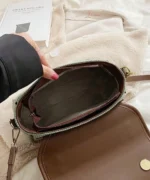 Corduroy Flap Structured Crossbody Bag - Image 4