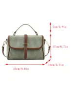 Corduroy Flap Structured Crossbody Bag - Image 3