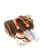 Vintage Monogram Mini Boston Bag with Scarf Charm - Image 9