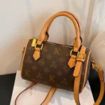 Classic Monogram Mini Boston Bag with Contrast Trim