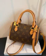 Classic Monogram Mini Boston Bag with Contrast Trim