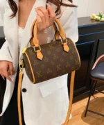 Classic Monogram Mini Boston Bag with Contrast Trim - Image 2