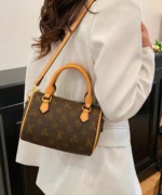 Classic Monogram Mini Boston Bag with Contrast Trim - Image 13