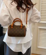Classic Monogram Mini Boston Bag with Contrast Trim - Image 7