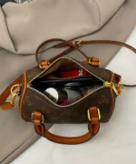 Classic Monogram Mini Boston Bag with Contrast Trim - Image 4