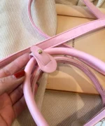 Mini Monogram Boston Bag in Pink with Contrast Trim - Image 4