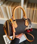 Mini Boston Crossbody Bag with Cherry Pendant - Image 16