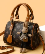 Mini Monogram Boston Bag with Rabbit Charm