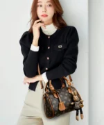 Mini Monogram Boston Bag with Rabbit Charm - Image 7