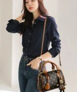 Mini Monogram Boston Bag with Rabbit Charm - Image 8