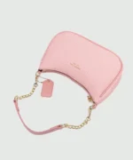 Elegant Mini Shoulder Bag with Cherry Charm - Image 3