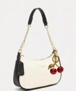 Elegant Mini Shoulder Bag with Cherry Charm - Image 7