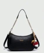 Elegant Mini Shoulder Bag with Cherry Charm - Image 10