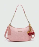 Elegant Mini Shoulder Bag with Cherry Charm - Image 21