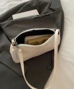 Minimalist Chain Strap Baguette Bag – Croc Texture Edition - Image 11