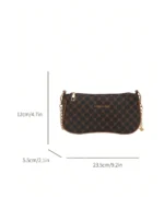 Minimalist Chain Strap Baguette Bag – Croc Texture Edition - Image 15