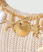 Boho Shell Charm Straw Shoulder Bag – Summer Beach Edition - Image 17
