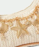 Boho Shell Charm Straw Shoulder Bag – Summer Beach Edition - Image 10