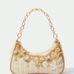 Boho Shell Charm Straw Shoulder Bag – Summer Beach Edition