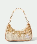 Boho Shell Charm Straw Shoulder Bag – Summer Beach Edition