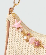 Boho Shell Charm Straw Shoulder Bag – Summer Beach Edition - Image 8