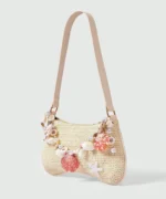 Boho Shell Charm Straw Shoulder Bag – Summer Beach Edition - Image 3