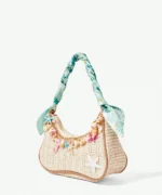 Boho Shell Charm Straw Shoulder Bag – Summer Beach Edition - Image 2