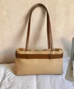 Vintage Suede Tote Bag with Belt Detail – Retro Shoulder Edition - Image 28