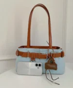 Vintage Suede Tote Bag with Belt Detail – Retro Shoulder Edition - Image 34