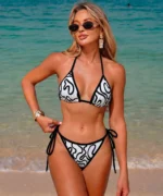 Abstract Print Triangle Bikini Set - Image 6