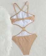 Apricot Cut-Out Monokini Swimsuit - Image 2