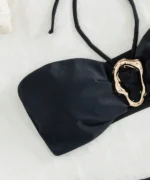 Bandeau Beach Set: Ring Detail Bikini + Straw Tote - Image 7